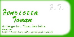 henrietta toman business card